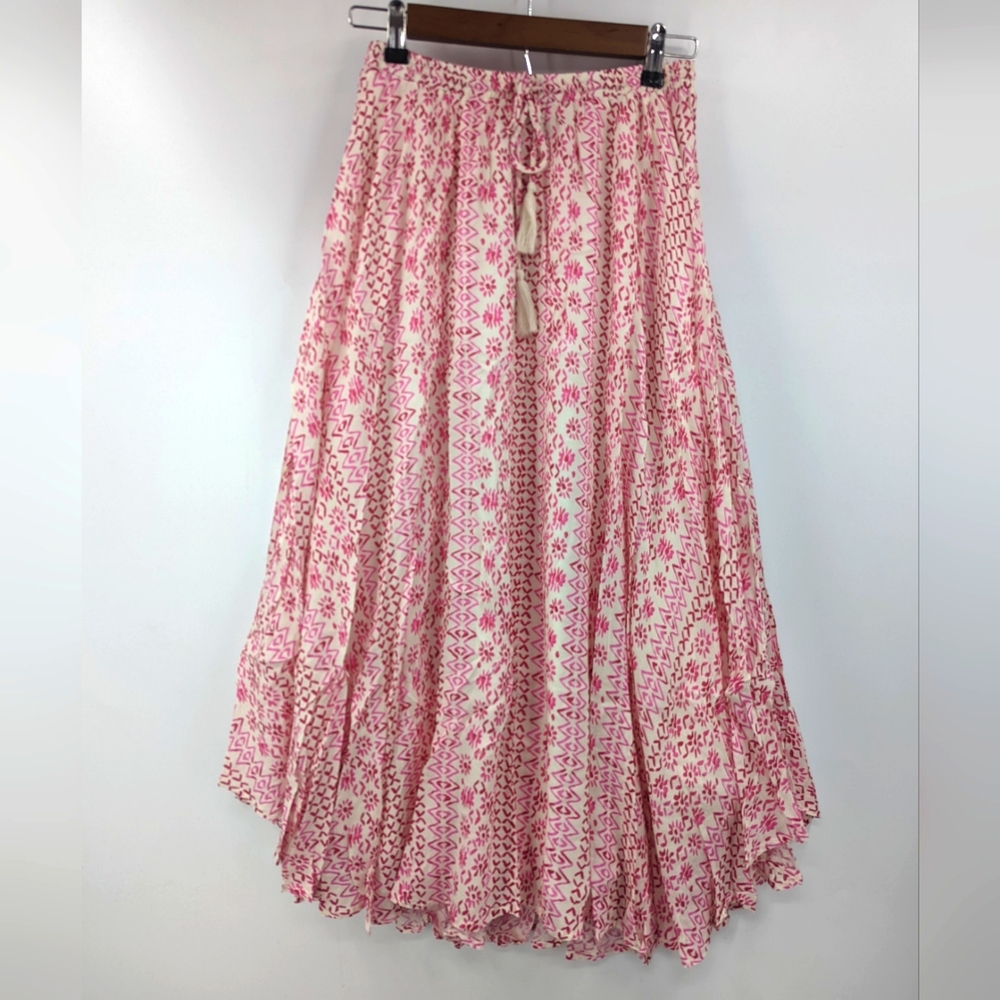 LULU'S On The Breezy Side Midi Skirt